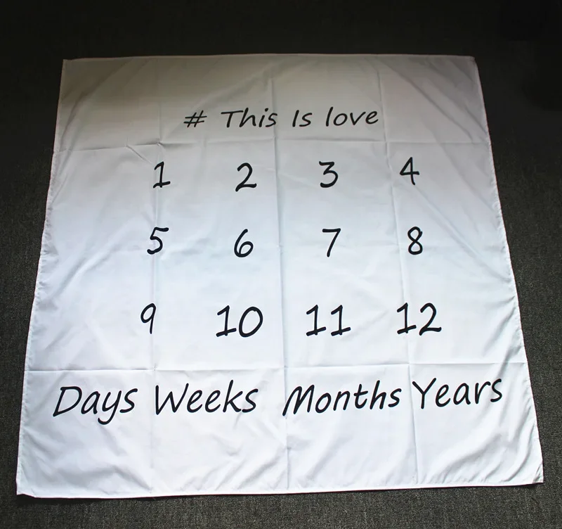 Newborn Baby Milestone Blankets Monthly Photography Blanket Infant Baby Milestone Blanket Photo Photography 6