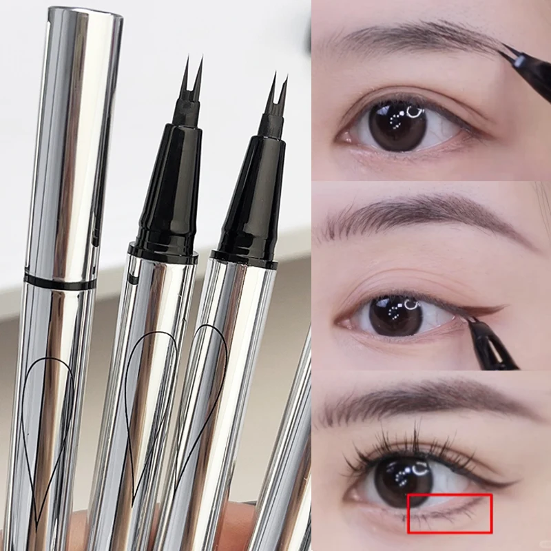 

2 Point Wild Liquid Eyebrow Pencil Lasting Eyebrow Tattoo Waterproof Lying Silkworm Eyeliner Lower Eyelash Pen Korean Cosmetics
