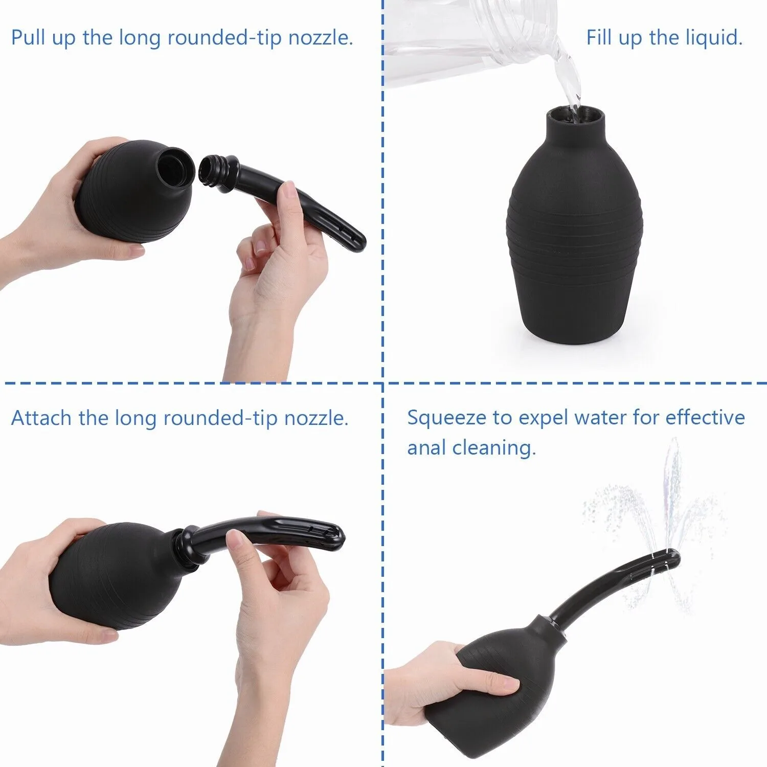 Intimate Goods Enema Cleaning Container Masturbator Anal Shower Vagina Cleaner Douche Anal Cleaner for Men Women Enema Bulb 2