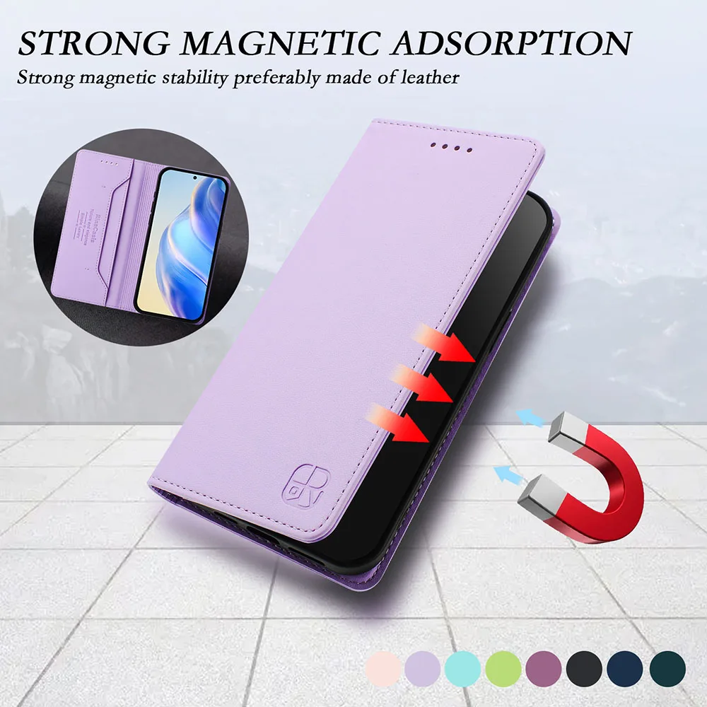 Magnetic Leather Flip Wallet Phone Cover