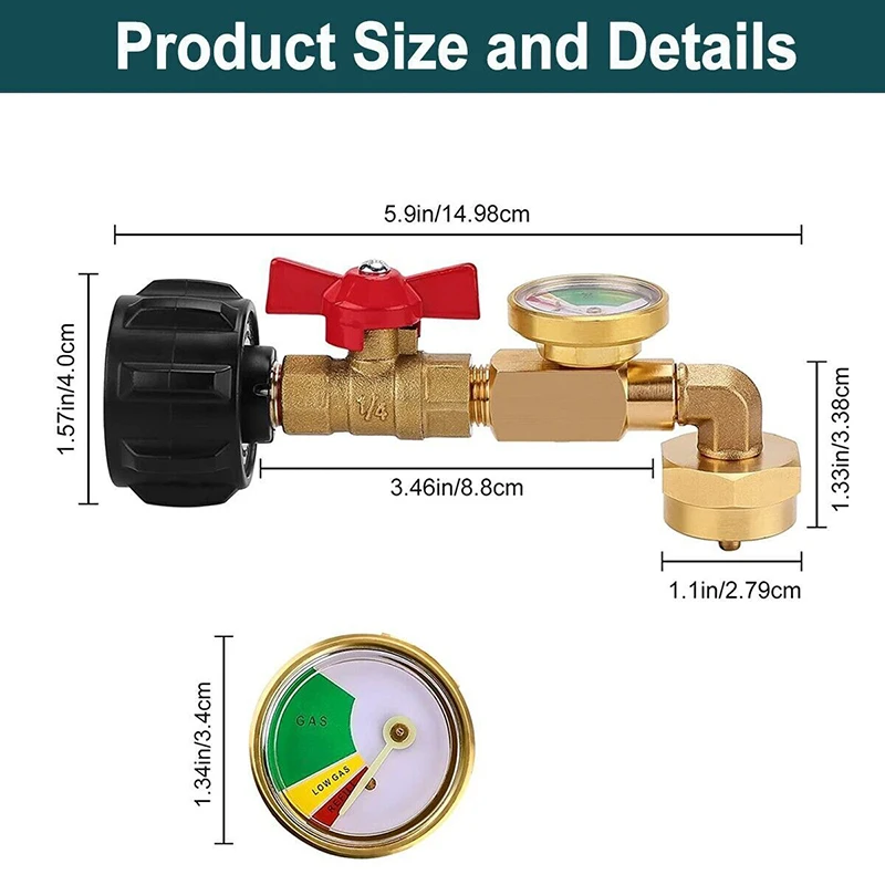 de esfera gas tanque gas conector recarga adaptador qcc 1pc 05