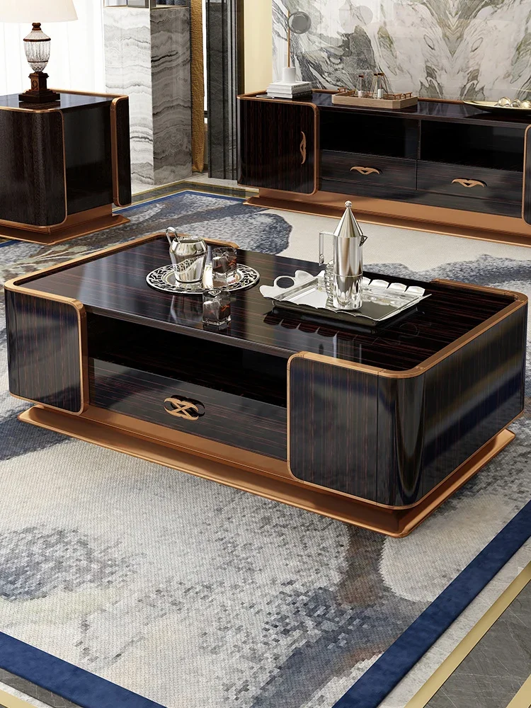 

Italian luxury villa coffee table living room marble modern simple luxury designer coffee table