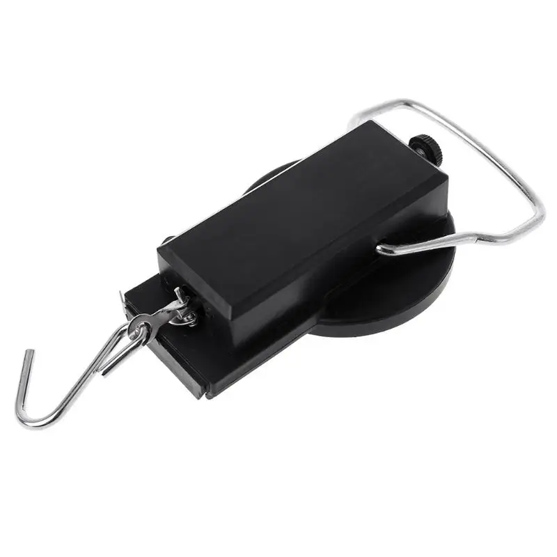 22kg/50lb Portable Hanging Fishing Scales Fish Hook Weighing Kitchen With Measuring Tape