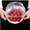 100pcs Disposable Food Cover Plastic Food Bag Elastic Wrap Food Lid Bowl Dish Covers Shower Headgear Cap Kitchen Accessories 2