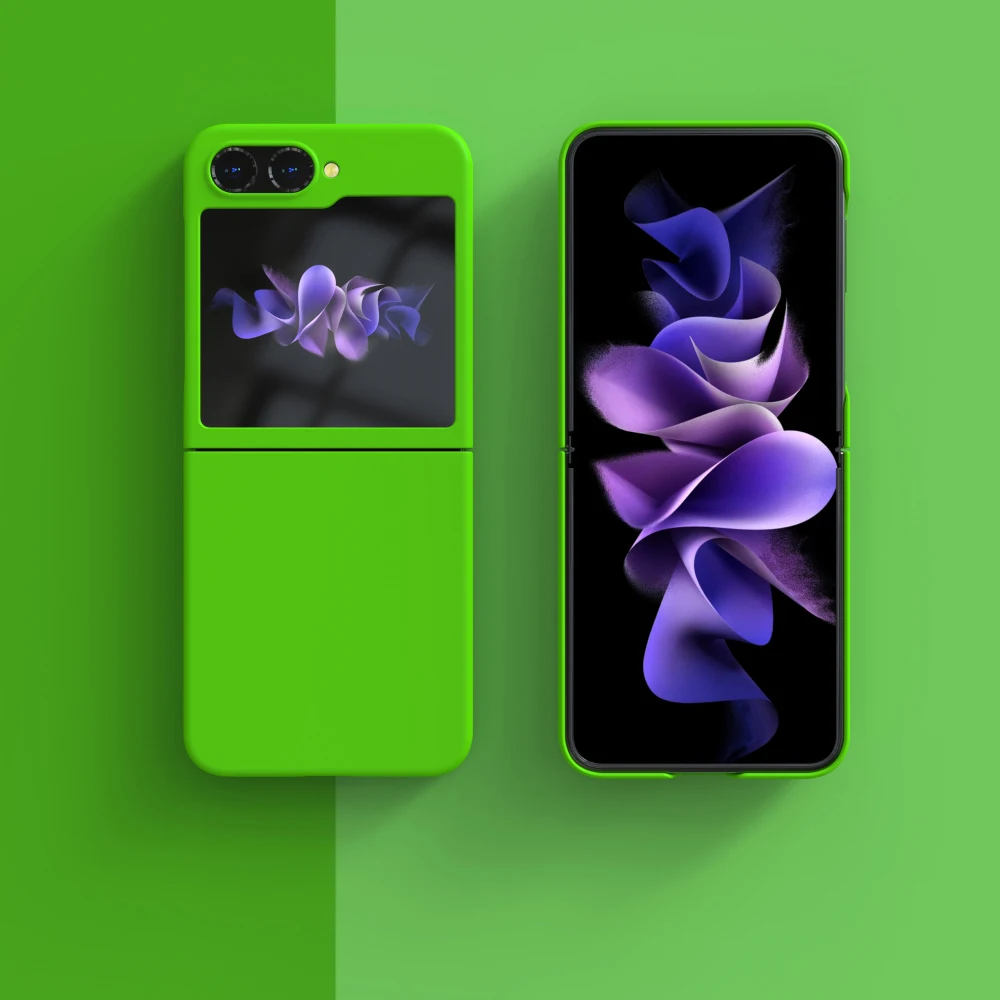 Liquid Silicone Phone Case with Hard TPU Bumper - Durable Protective Cover for Samsung Galaxy Z Flip Series