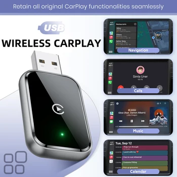 Wireless CarPlay & Android Auto Converter Adapter USB-C for iPhone iOS 10+ & Android 11+