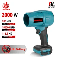 ONEVAN 200M/S 2000W Brushless Turbo Fan Blowers Electric Handheld Jet Fan Snow Leaf Dust Blowing Tool for Makita 18V Battery 1