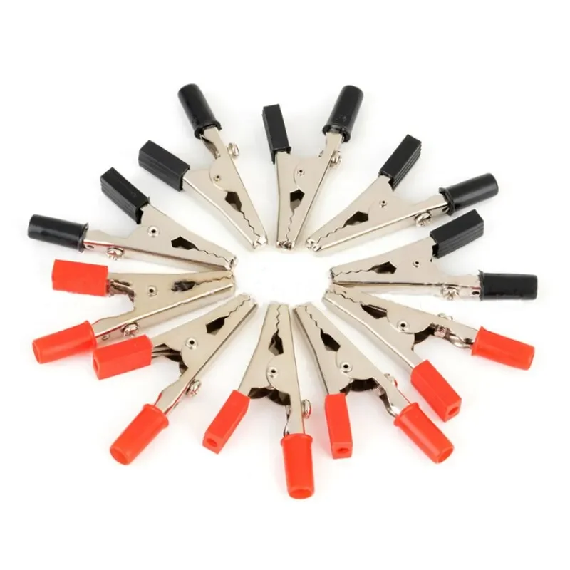 Alligator Clips Test Clip 10 Pieces Metal Alligator Clips with Screws And Solder Ports