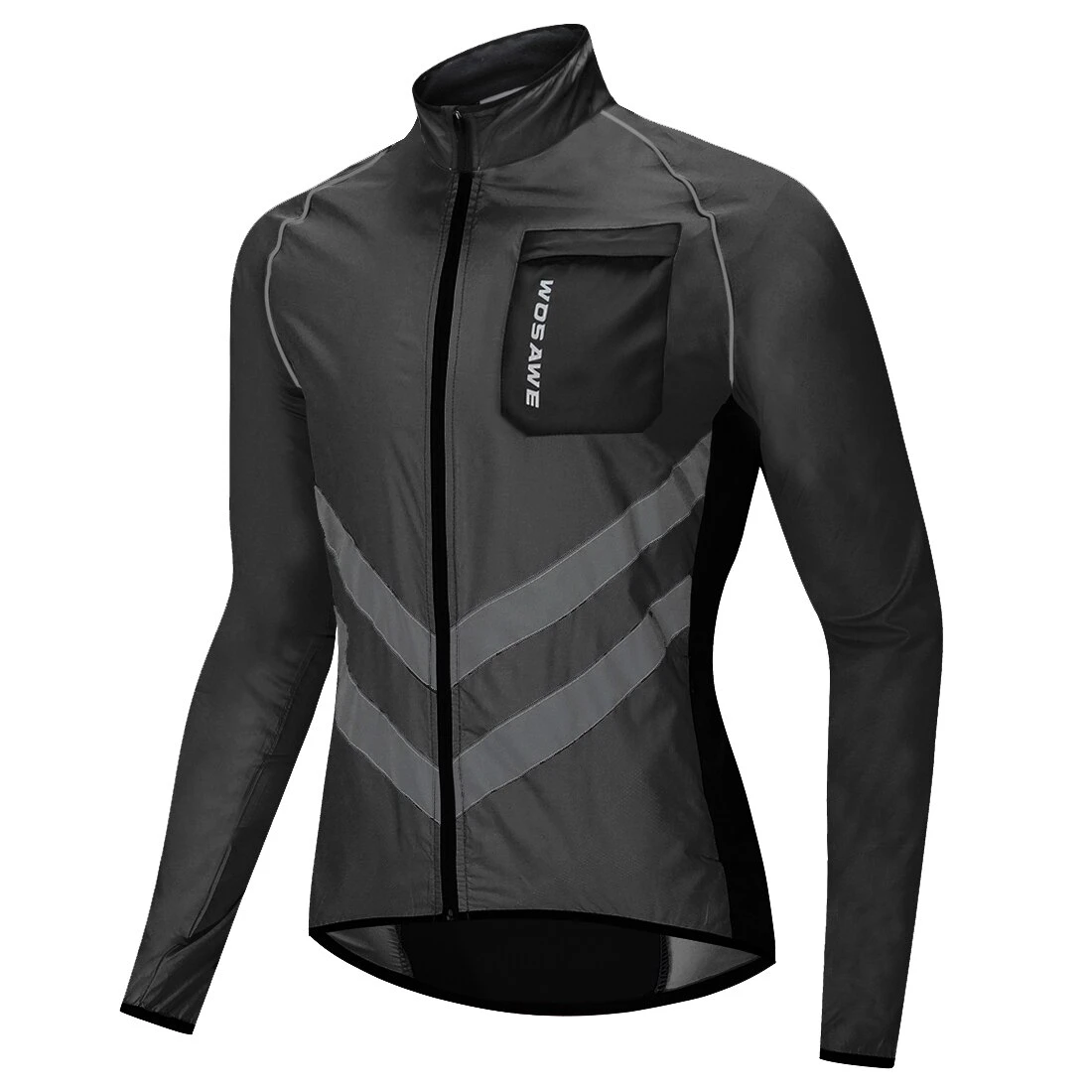 Men Cycling Windbreaker Long Jersey Lightweight Windproof Jacket Water