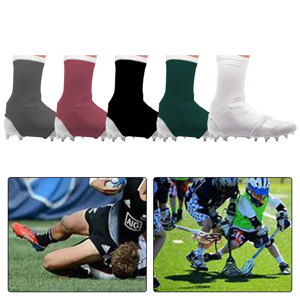 Spats Football Cleat Covers Super Soft High Elastic Slip Resistant Solid Color For Cycling Lacrosse Baseball Softball Accessory
