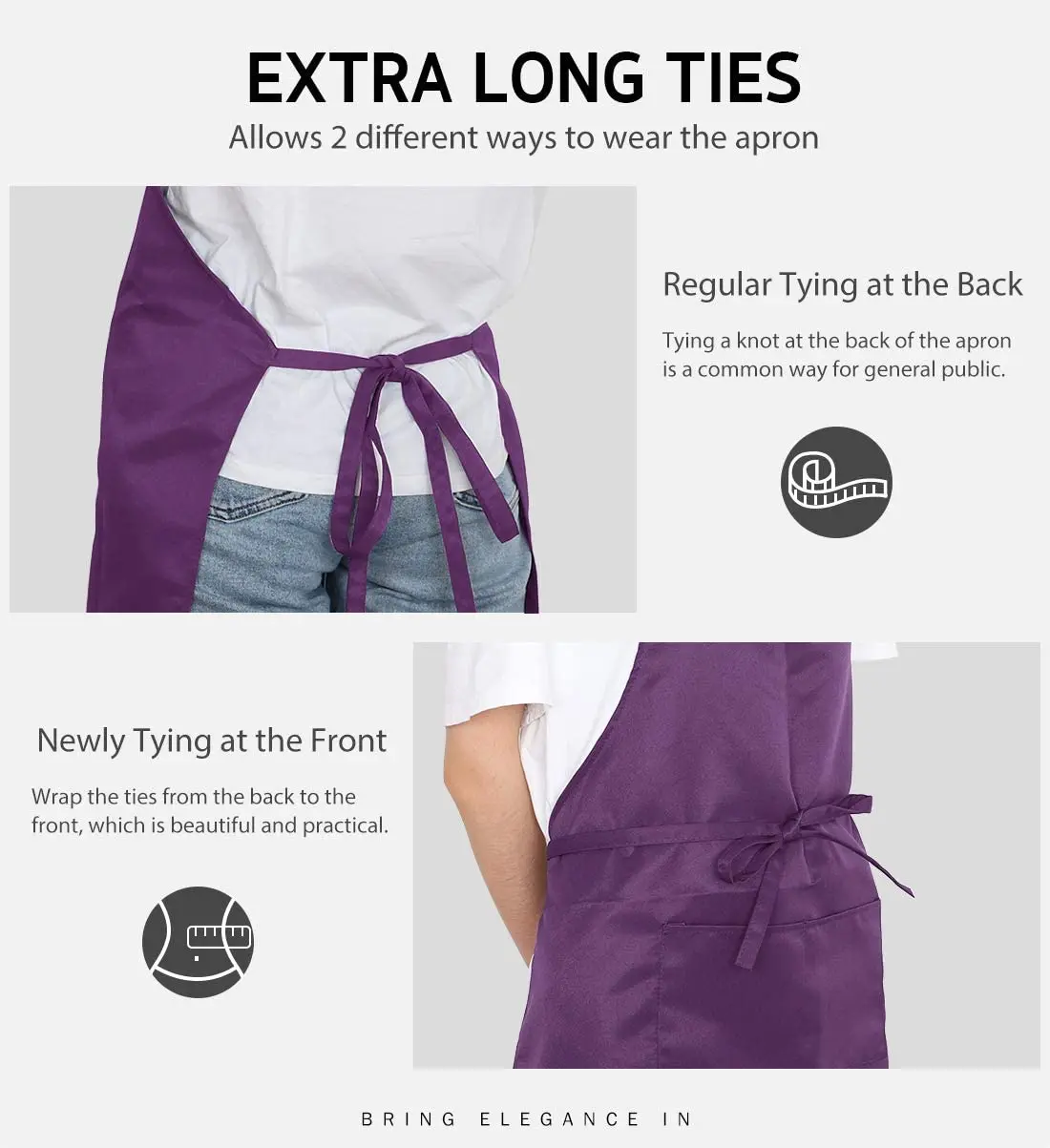 Custom Design Brand Logo Black Unisex Waiter Cooking Restaurant Pocket Printing Adjustable Hanging Neck Men Aprons for Woman 3 S6aba41274a814e92a23227801e149ab6L
