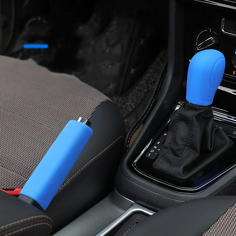 

Car Silicone Gear Shift Knob Cover Gear Shift Non Slip Handbrake Cover For Peugeot Touran Volkswagen POLO Jetta Golf Cruze Ect.