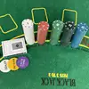 300pcs Poker Chip Set For Texas Holdem Blackjack Gambling With Carrying Case And Cards Hold'em Mat Texas Holdem Poker Game Set 4