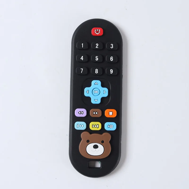 Silicone remote control teether children's toys sensory cute cartoon toys for boys and girls gifts