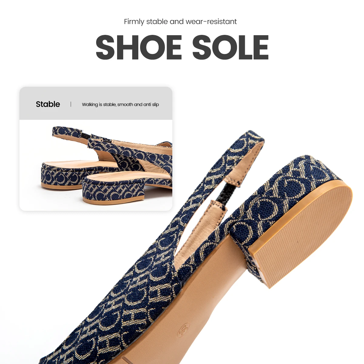 صنادل نسائية بكعب منخفض وحزام للكاحل، مقدمة مفتوحة...