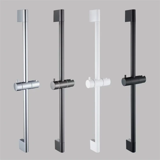 Barra de ducha ajustable, barra de elevación extensible, montaje en pared,  columna Horizontal, negro, blanco, cromo, baño, tobogán - AliExpress