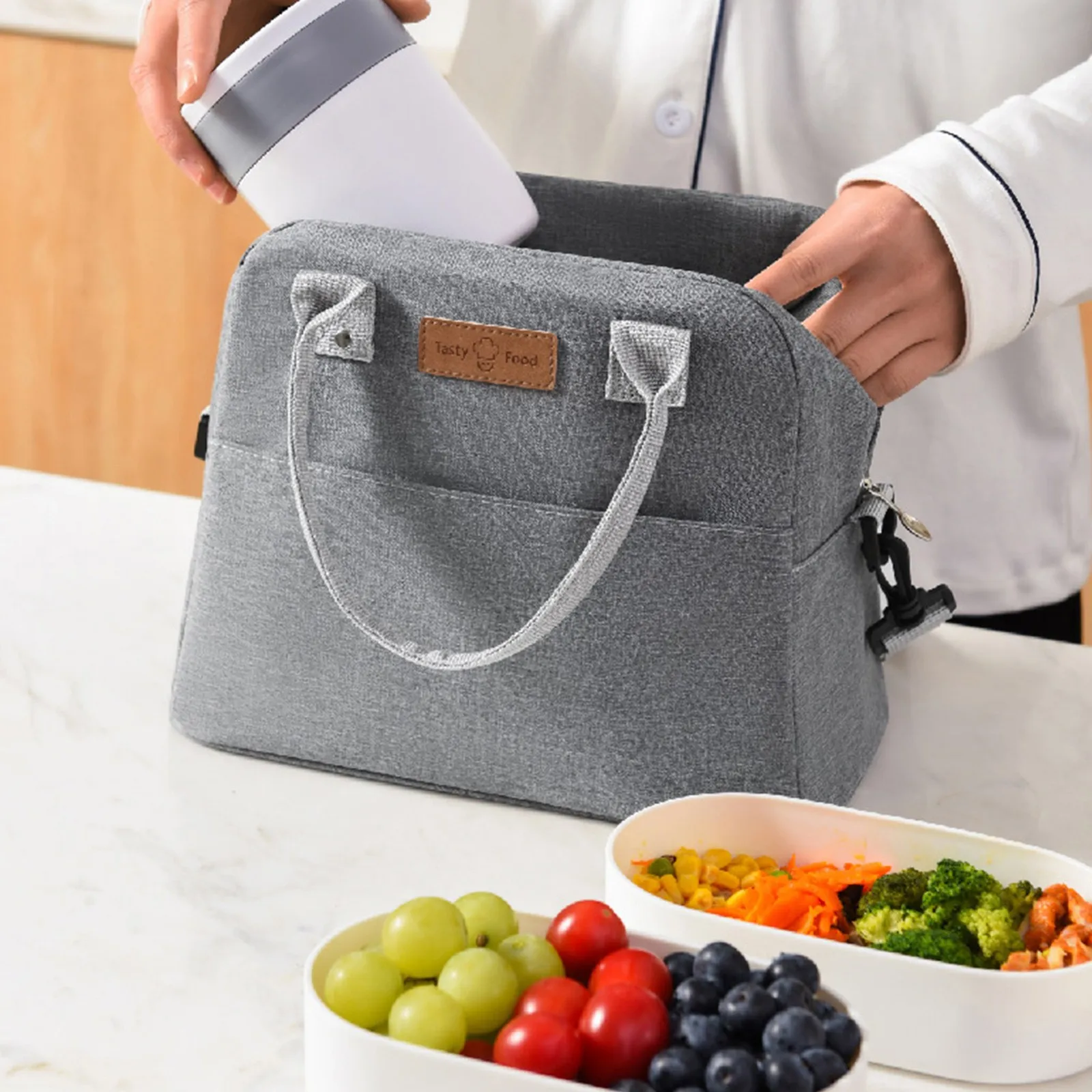 

Work Bag Lunch Reusable Lunch Large Portable Lunch Picnic Box Beach For Office Travel Insulated Bag Lunch Meal Prep Backpack 6