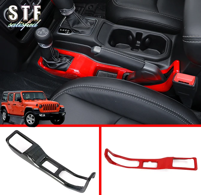 

ABS Interior Handbreak Park Brake Around Cover Trim For Jeep Wrangler JL 2018 2019 Car Accessories Stickers