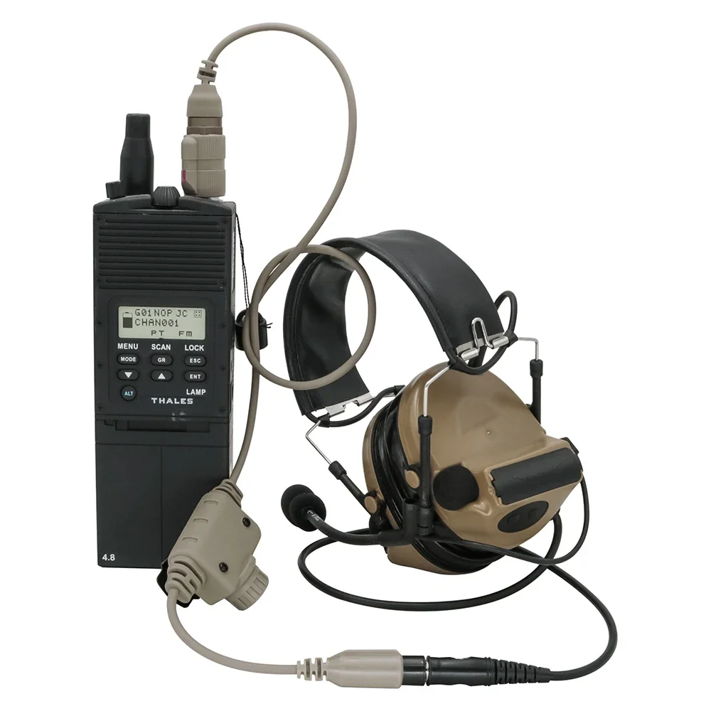 HEARGEAR Tactical Headset PTT U94 RAC Ptt with 6 Pin Connector for AN/PRC 148 & PRC 152 Walkie-talkie for COMTAC SORDIN Headphon