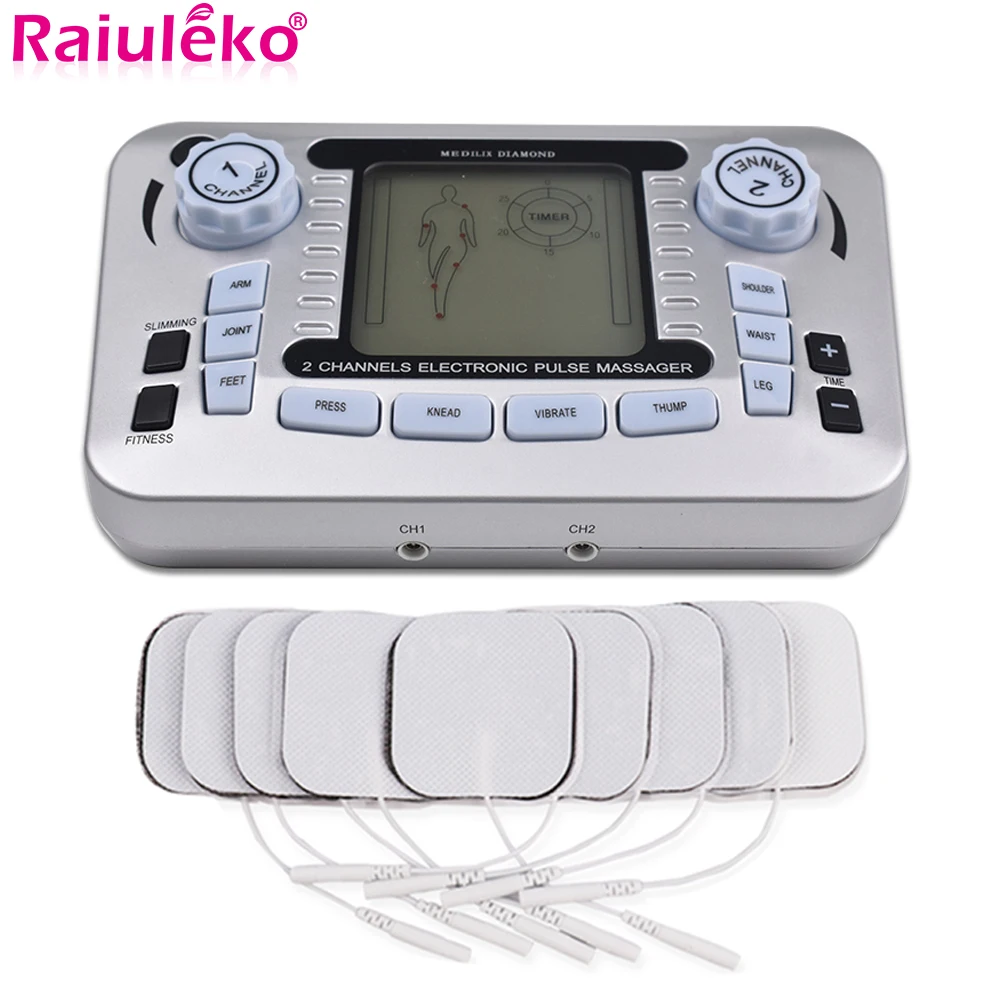 

Tens Electrostimulation Eletric Muscle Stimulator EMS Body Massager Multi-Functional Pulse Low Frequency Physiotherapy Machine