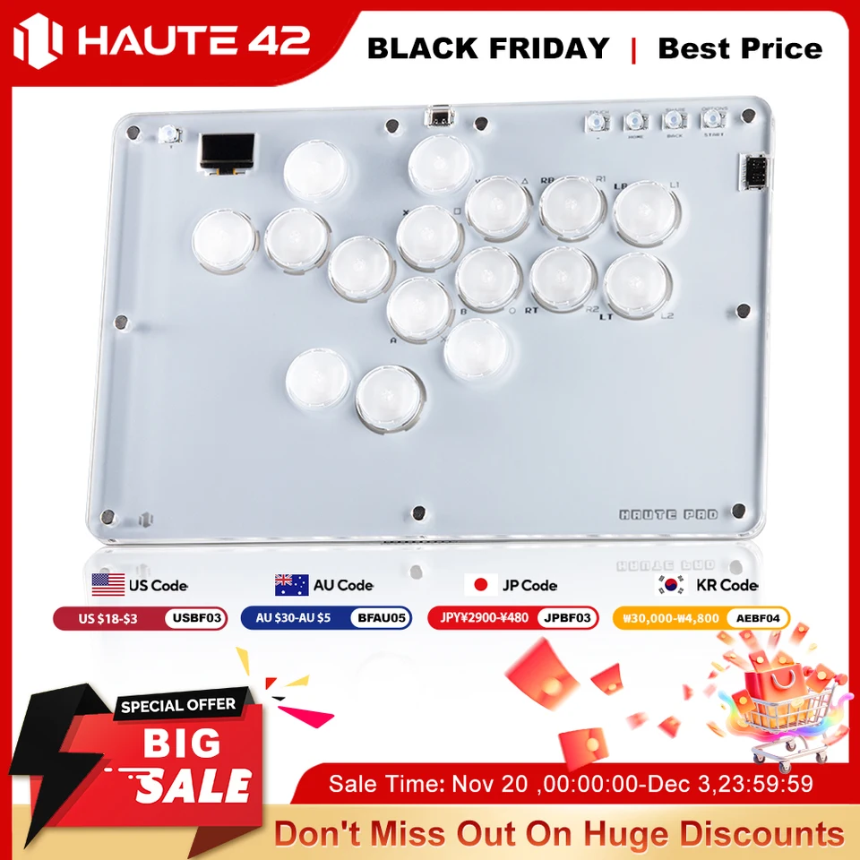 Haute42 Arcade Joystick Hitbox Leverless Controller Keyboard