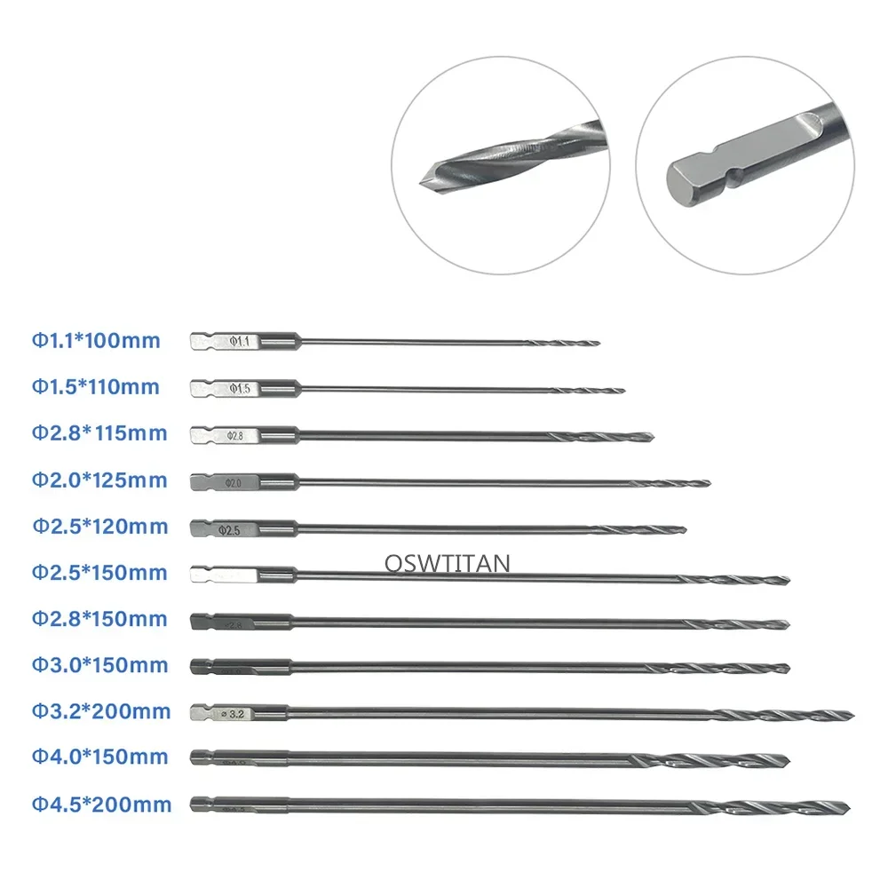 AO Orthopedic Bone Drill Bit Stainless Steel AO Quick Fit Drill Bits Autoclavable Veterinary Orthopedic Instrument