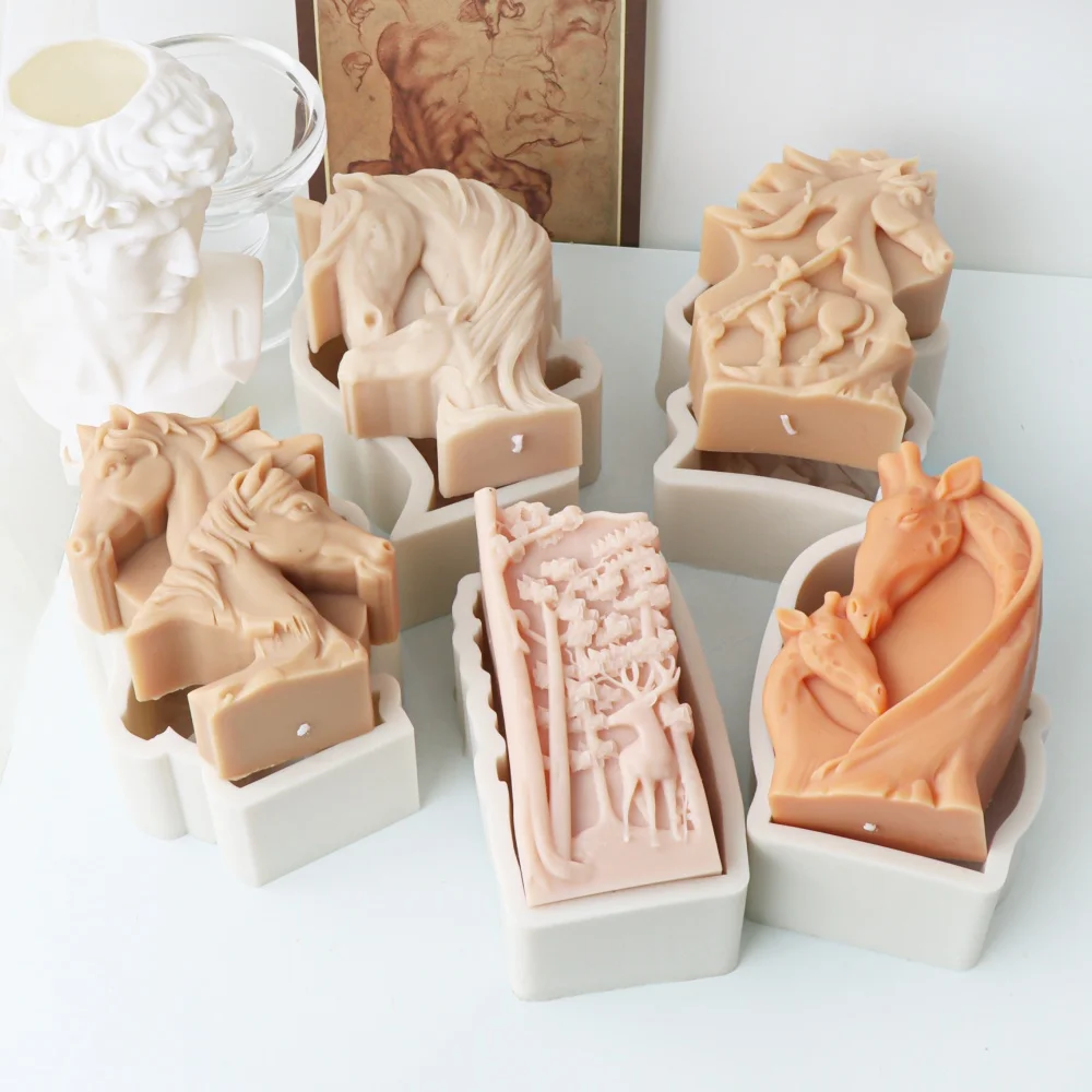Animal Head Silicone Mold for Crafting and Baking - Candle, Soap, Resin, and Plaster Casting Tool