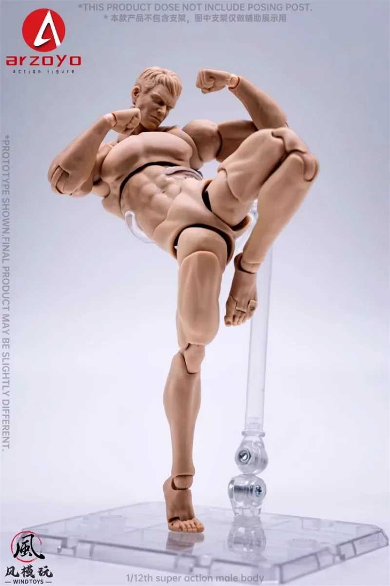 Wind Toys 1/12 Male Muscle Super Flexible Joint Body 16cm Man