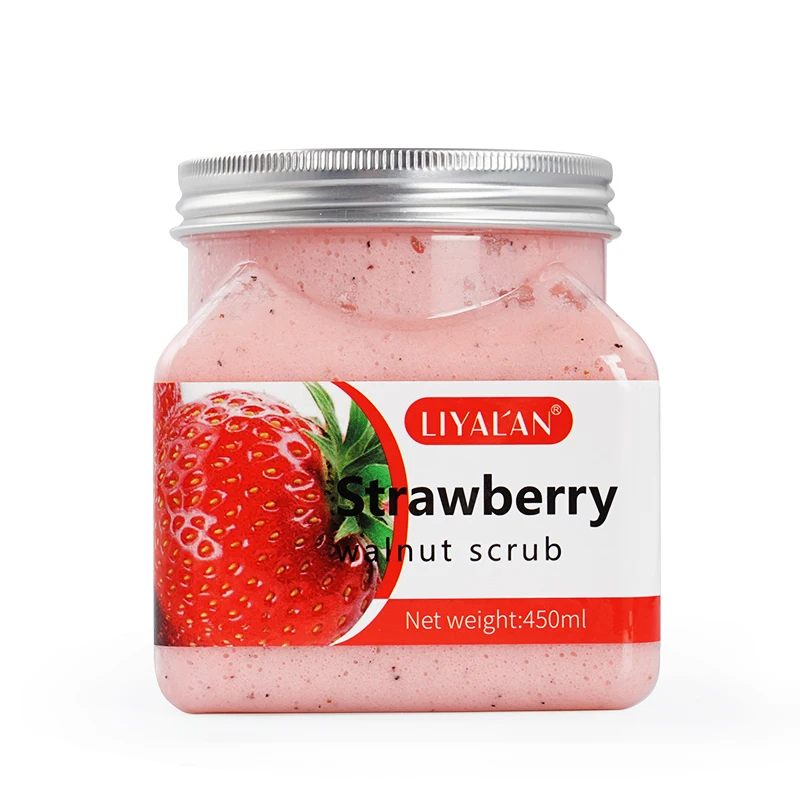 Body Scrub Fruit Sea Salt Avocado Strawberry Apricot Sherbet Skin Smooth Softens Cuticles Moisturizing Exfoliating