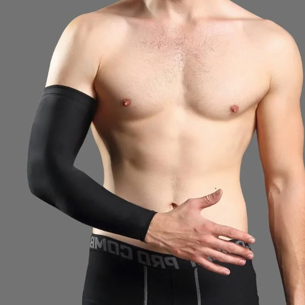 1PC Breathable Sunscreen Arm Warmers Basketball Cycling Fishing Mountaineering Running Arm Sleeve Extended Elbow Pad Wrist Guard sun protection arm sleeves arm sleeves cooling arm sleeves