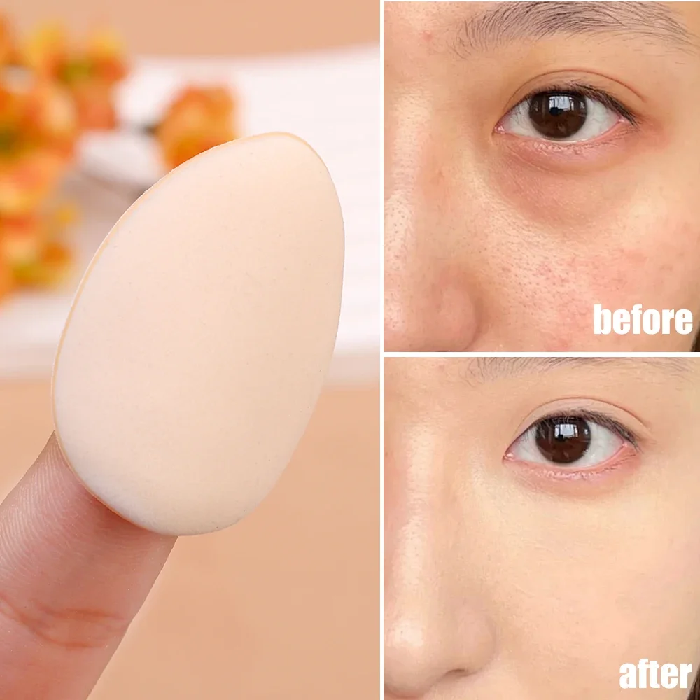 Description Picture 5 of itemFinger Thumb Makeup Puff Soft Mini Air Cushion Concealer Cosmetic Puff Liquid Foundation Blush Powder Sponge Beauty Tools 50PCS