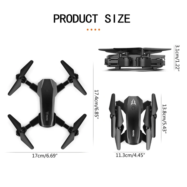Electric Remote Control Toy Folding Aerial Air Pressure Fixed Height Dual Camera 4k Aircraft Toy for Beginner 6