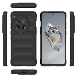 Luxurious 3D Textured Soft Silicone Rugged Protective Case for OnePlus 11R (Black)