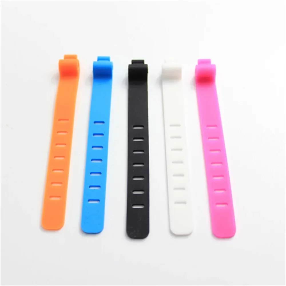 10pcs Silicone Organizer Cable Winder Wire Data Line Cord Wrapped Cord Earphone Storage Holder Desk Accessories Office Supplies