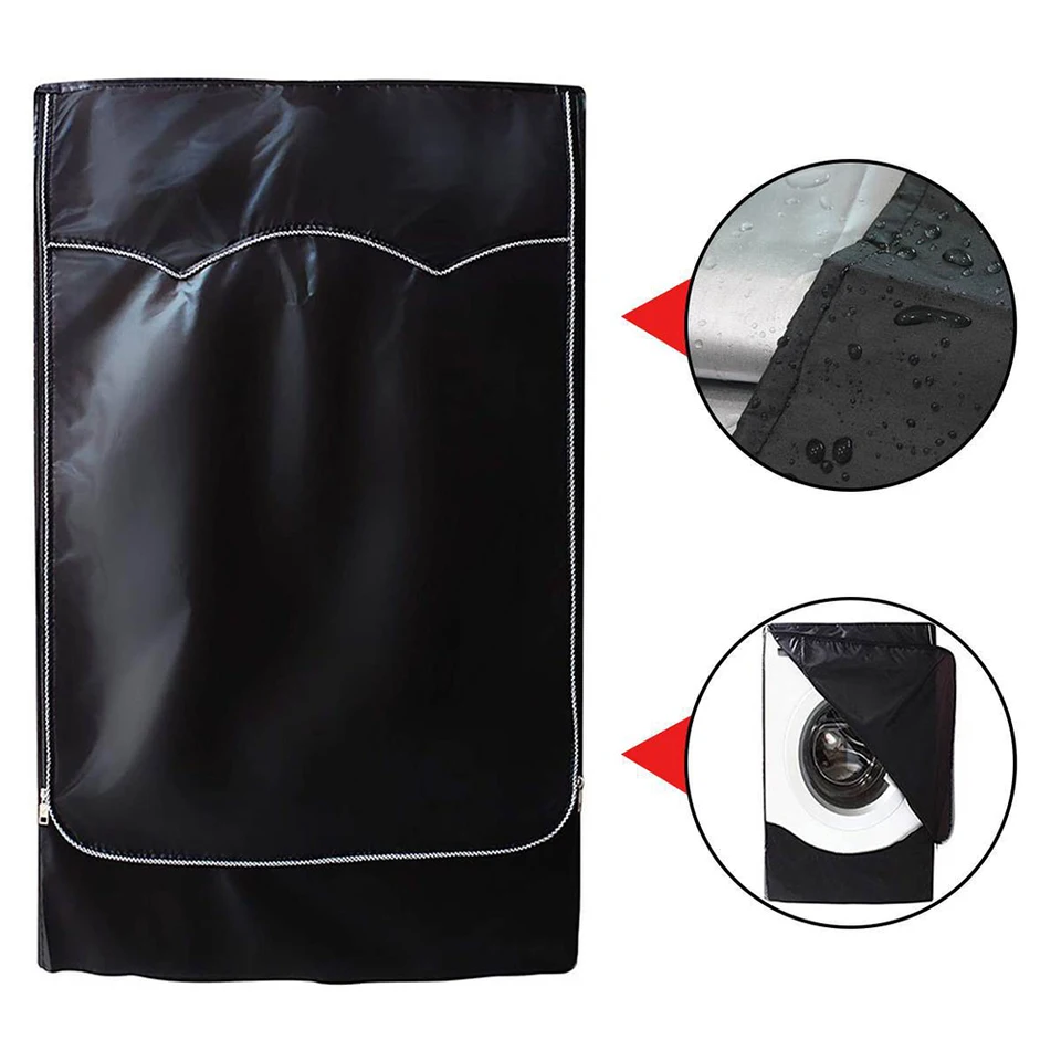 Waterproof Oxford Cloth Washing Machine Cover Black