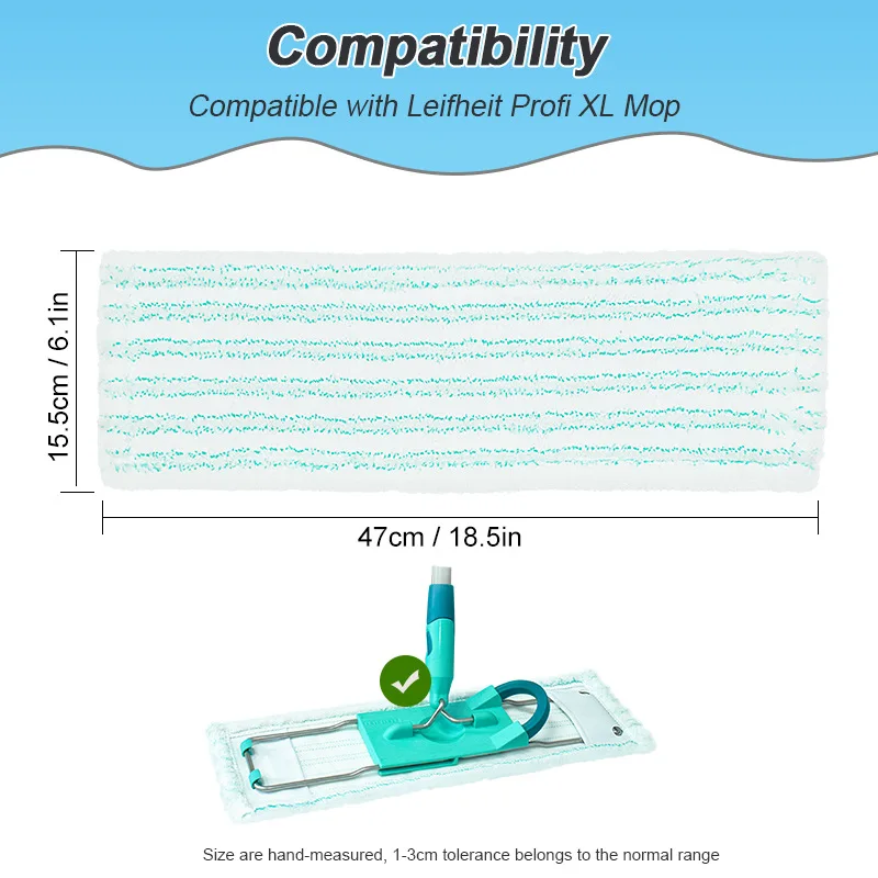 2pcs Mop Cover for Leifheit Profi XL Household Cleaning Washable Microfiber Mop Cloth Replacement Pad Floor Cleaning Supplies 2