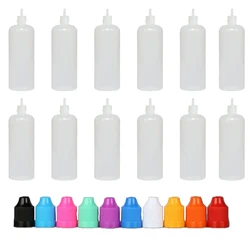 5pcs 5ml-120ml Empty LDPE Plastic Squeezable Dropper Bottle E Liquid Dispensor Oils Drop Refillable Container Long Thin Tip