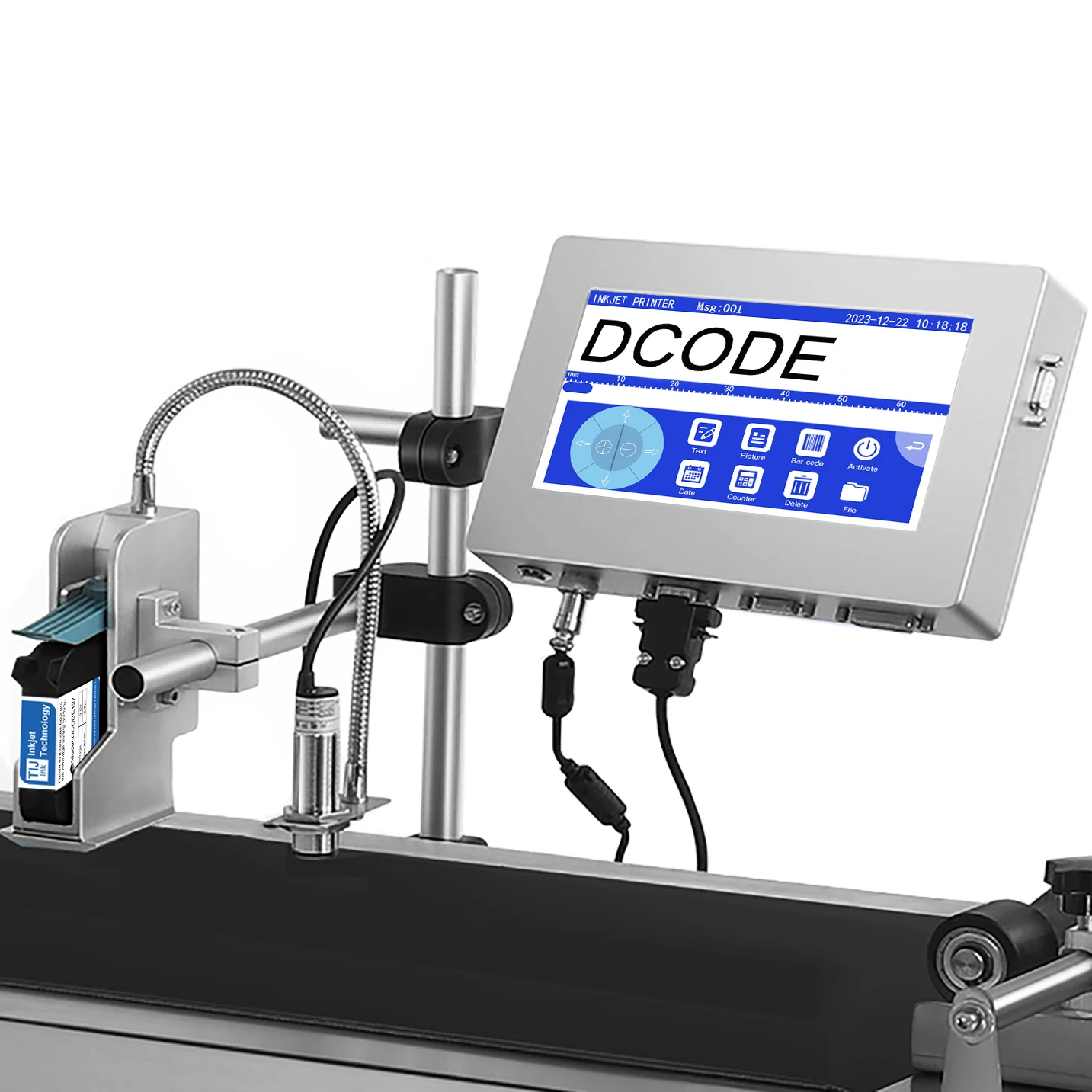 DW-MAX 12.7/25.4mm TIJ Industrial Online Thermal Inkjet Printer Text QR Barcode
