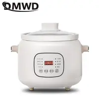 DMWD 3L Household Electric Slow Cooker Stew Pot  Ceramic Soup Pot Casserole Breakfast Machine Porridge 24H Appointment 1