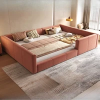 Lit de lecture moderne chambre Unique filles rembourrage Double lit Queen salon tables de nuit Letto Matrimoniale meubles de maison 2