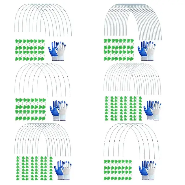 Új Kerti Növényi Karika Palánták Íves Fészer Tartókonzol Üvegházhatású Beállított Üveg Tartós Fagyvédelem A Teraszok Zöldségkertéhez - Image 2