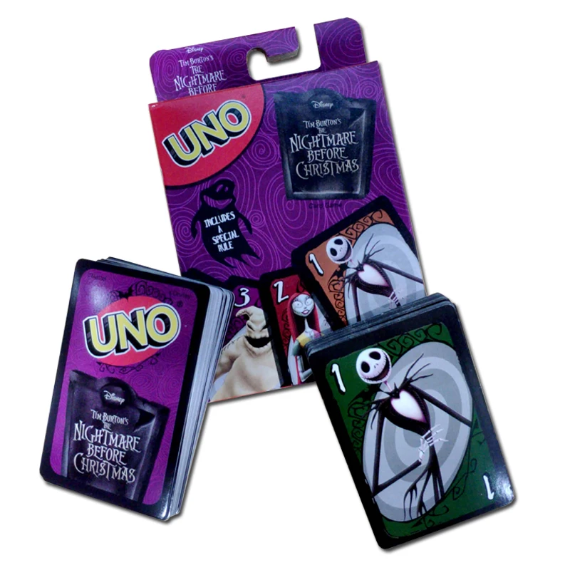 Board Games Disney Cartoon Nightmare Before Christmas UNO Skeleton Skull Playing Cards Table Game Toys Halloween Children Gifts 6 Board Games Disney Cartoon Nightmare Before Christmas UNO Skeleton Skull Playing Cards Table Game Toys Halloween Children Gifts 6