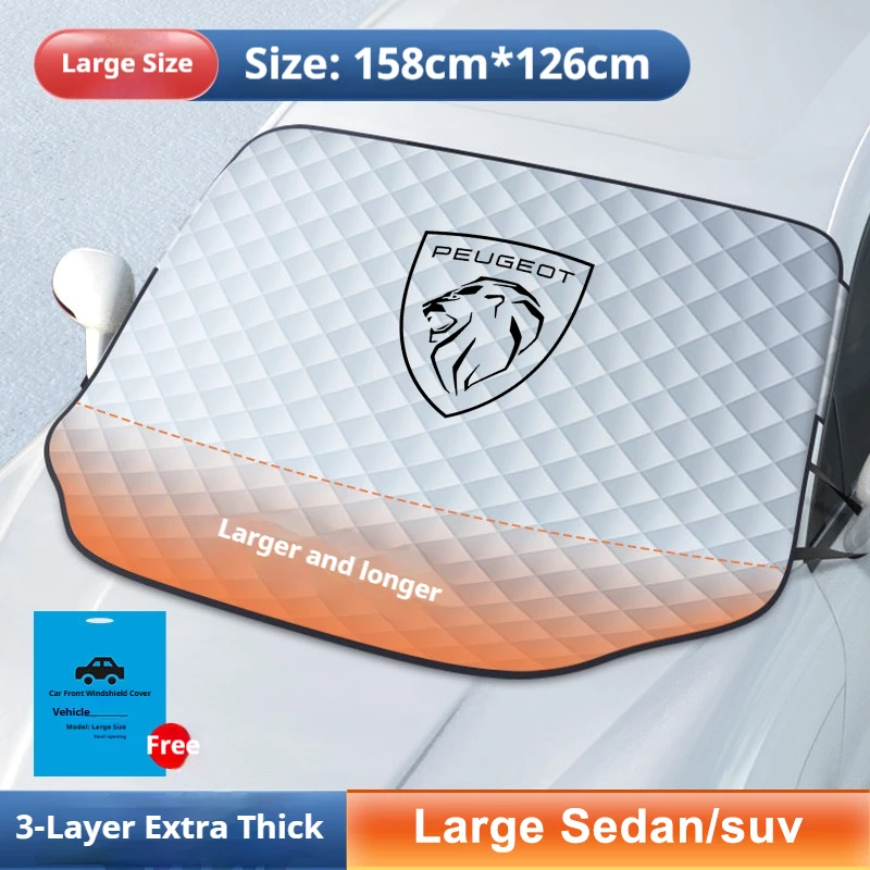 Premium Car Front Windshield Sunshade and Snow Shield Waterproof Cover