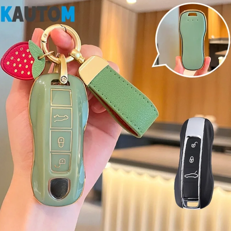 Le Donne Usano Per Il 2024 Porsche Car Key Cover 2023 Panamera Taycan Key Case Buckle