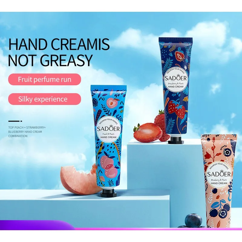 

1 шт. Освежающий Крем для рук 30 г грейпфрут черника клубника персик лимонный аромат увлажняющий для сухих рук зимние предметы первой необходимости