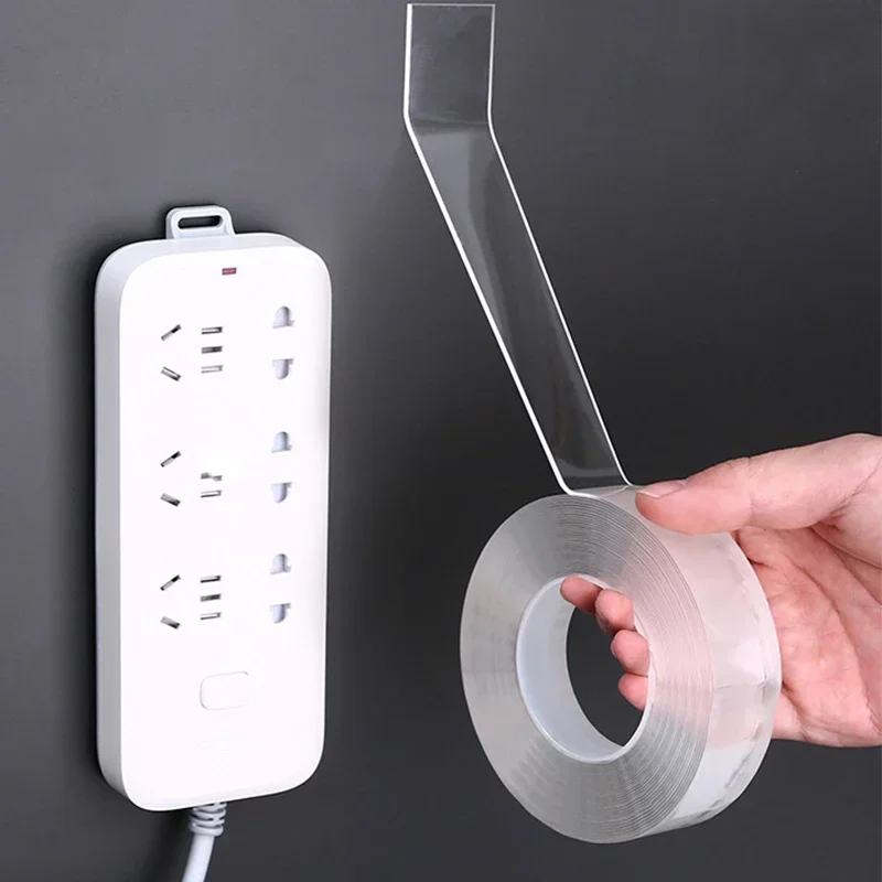 Waterproof Double Side Tape Transparent Adhesive Tape 1M/3M/5M Home Tapes Stationery Office Supplies 5