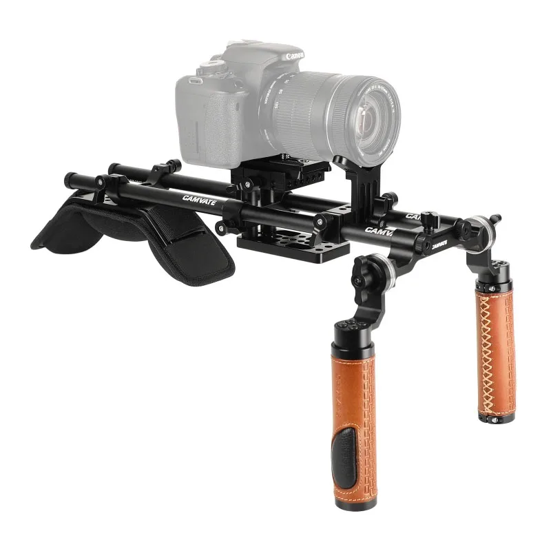 Shoulder Mount Handheld Rig With Manfrotto Quick Release Baseplate & Adjustable