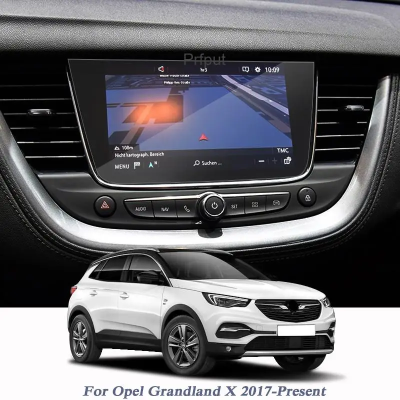 Adesivo per pellicola protettiva in vetro temperato per Opel Grandland X 2017 2018 2019 2020 Controllo navigazione GPS da 8 pollici dello schermo LCD  34