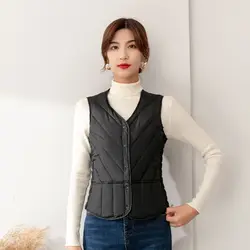 Nanjiren Light Down Vest Women's Inner Wearing Short Body Autumn and Winter Women's Vest Inner Waistcoat Warm Waistcoat