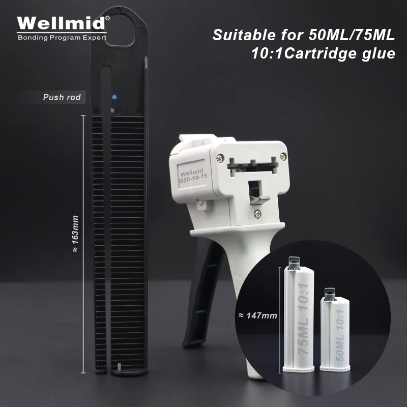 50ml 75ml 10:1  Adhesives Dispensing Gun 2K Kit Portable Double Tube Mixing Dispenser Loctite ARALDITE 3M Cartridges AB Glue Gun